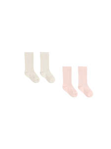 Socks: Sock Set || Ivory/Bubblegum