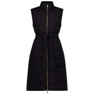 Bella Women's Down Maxi Vest || Black