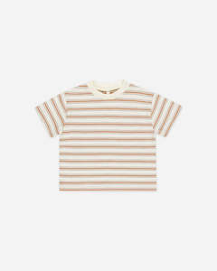 Relaxed Tee || Grapefruit Stripe