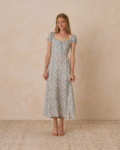 Womens Clothing: Nancy Dress || Aqua Ditsy