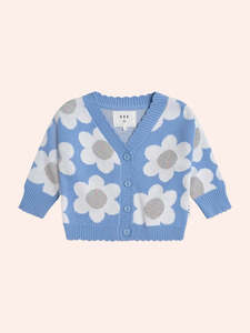 Daisy Scalloped Knit Cardi || Seaside