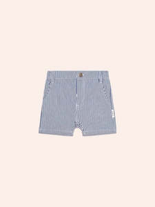 Huxbaby: Classic Stripe Chino Shorts || Navy/Almond
