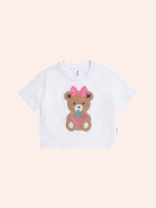 Strawberry Huxette Boxy Tee || White