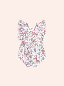 Strawberry Garden Playsuit || Cream