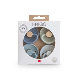 Frigg Pacifiers: FRIGG 4-Pack PacifiersRound Latex || Skyline Serenity