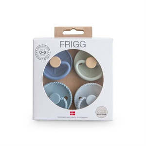 Frigg Pacifiers: FRIGG 4-Pack PacifiersRound Silicone ||Skyline Serenity
