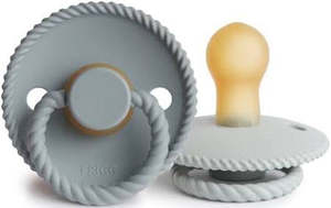 Frigg Pacifiers: Rope Pacifier Latex || French Grey/Silver Grey