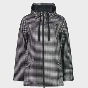 Moke: Kimbo - Women's Seam Sealed Rain Jacket - Gingham