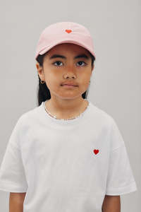 Hats: Nylon Heart Cap || Shell Pink