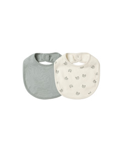 Baby Shower Gifts: Jersey Snap Bib 2 Pack || Bears/Steel Blue