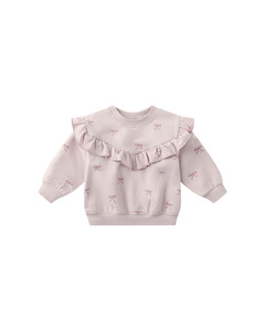 Quincy Mae: Ruffle Fleece Sweatshirt || Bows