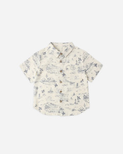Collared Short Sleeve Shirt || Anchors