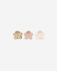 Flower Clip Set || Butterscotch, Blush & Ivory