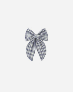 Rylee Cru: Oversized Bow || Marine Gingham