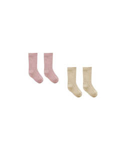 Sock Set || Butterscotch/Mauve