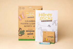 Products: Honeysticks Jumbo Poster + Crayons Activity Set