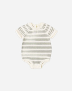 Quincy Mae: Rowan Romper || Sage Stipe