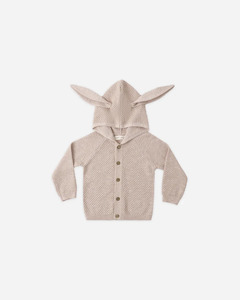 Quincy Mae: Bunny Knit Sweater || Heathered Latte