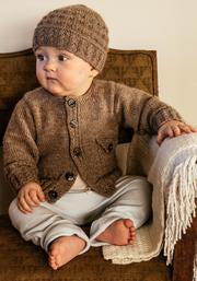 Baby Childrens Patterns: Baby Cakes Bc62 Boston Cardi and Beanie (8ply Baby)