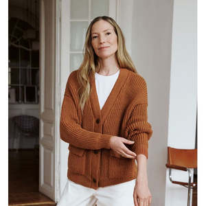 Lana Grossa Pattern Cool Wool - Womens Cardigan LBYK.0015