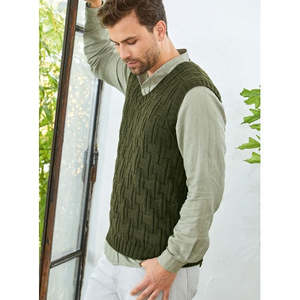 Lana Grossa Pattern Cool Wool - Mens Slipover LBYK.0020