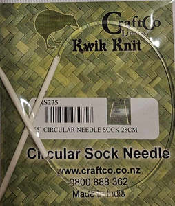 Sock Yarn: Kwik Knit Circular Sock Needle 28cm.