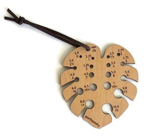 Knitting Needles Tools: Monstera Needle Gauge.