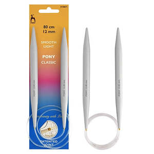 Pony Plastic 80cm Fixed Circular Knitting Needles.