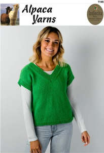 Modern Vest – Alpaca Yarns Pattern 1146 (Printed Pattern)