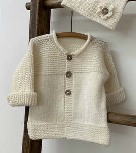 Knit And Stich Baby Patterns: The Kiwi Stitch and Knit Co Jessie Jacket and Hat.