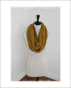 The Kiwi Stitch and Knit Co Infinity Country Cable Cowl.