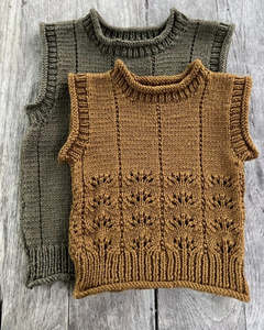 The Kiwi Stitch and Knit Co Billie Vest 8 Ply.