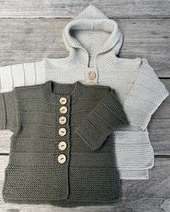 The Kiwi Stitch and Knit Co Ashley Cardigan and Hoodie.