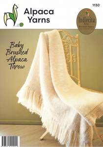 The Wool In Favourites: Baby Brushed Alpaca Throw - Alpaca Yarns 1130