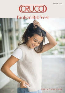 Crucci Knitting Pattern 2306 – Women’s Broken Rib Vest