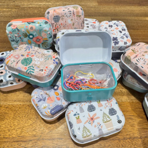 Pretty Tin of 50 Stitch Markers