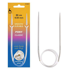 Pony Aluminium 80cm Fixed Circular Knitting Needles.