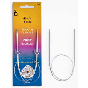 Pony Aluminium 40cm Fixed Circular Knitting Needles.
