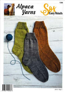 Alpaca Yarns Pattern 1306 Socks - (Adult 4ply)