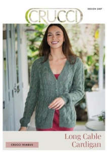 Mohair Cable Cardigan (Crucci Pattern 2407) kit with Nimbus Mohair