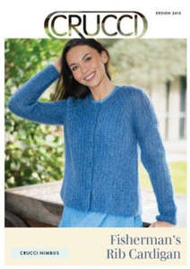Crucci Pattern 2413 Nimbus Fishermans Rib Cardigan