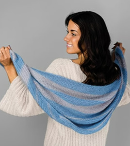 Mohair: Alpaca Yarns 1420 Whisper Stripe Scarf