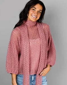 Mohair: Alpaca Yarns 1414 Whisper Blousey Sweater Scarf