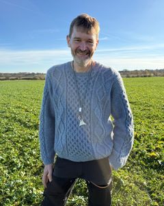 Knitting And Crochet Kits: Dagmar Sweater (Men's) by Petite Knit in Outlaw Rebel Worsted yarn