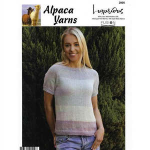 Alpaca Yarns Pattern 2005 Striped Top - (Adult 4ply)