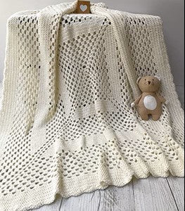 Downloadable Patterns: Alpaca Yarns Pattern 1941 Baby Blanket - (4ply)