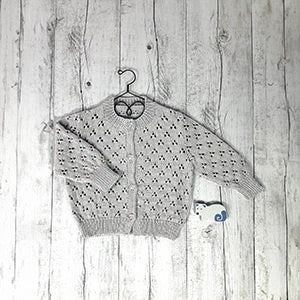Alpaca Yarns Pattern 1572 Eyelet Cardigan - (Baby 8ply)