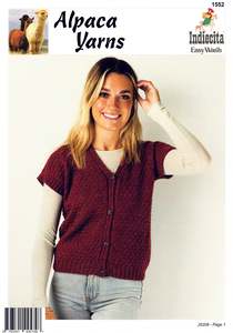 Downloadable Patterns: Alpaca Yarns Pattern 1552 Vest - (Adult 8ply)