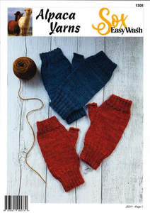 Alpaca Yarns Pattern 1308 Fingerless Gloves - (Adult 4ply)