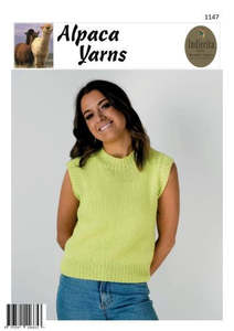 Downloadable Patterns: Alpaca Yarns Pattern 1147 Vest - (Adult 14ply)